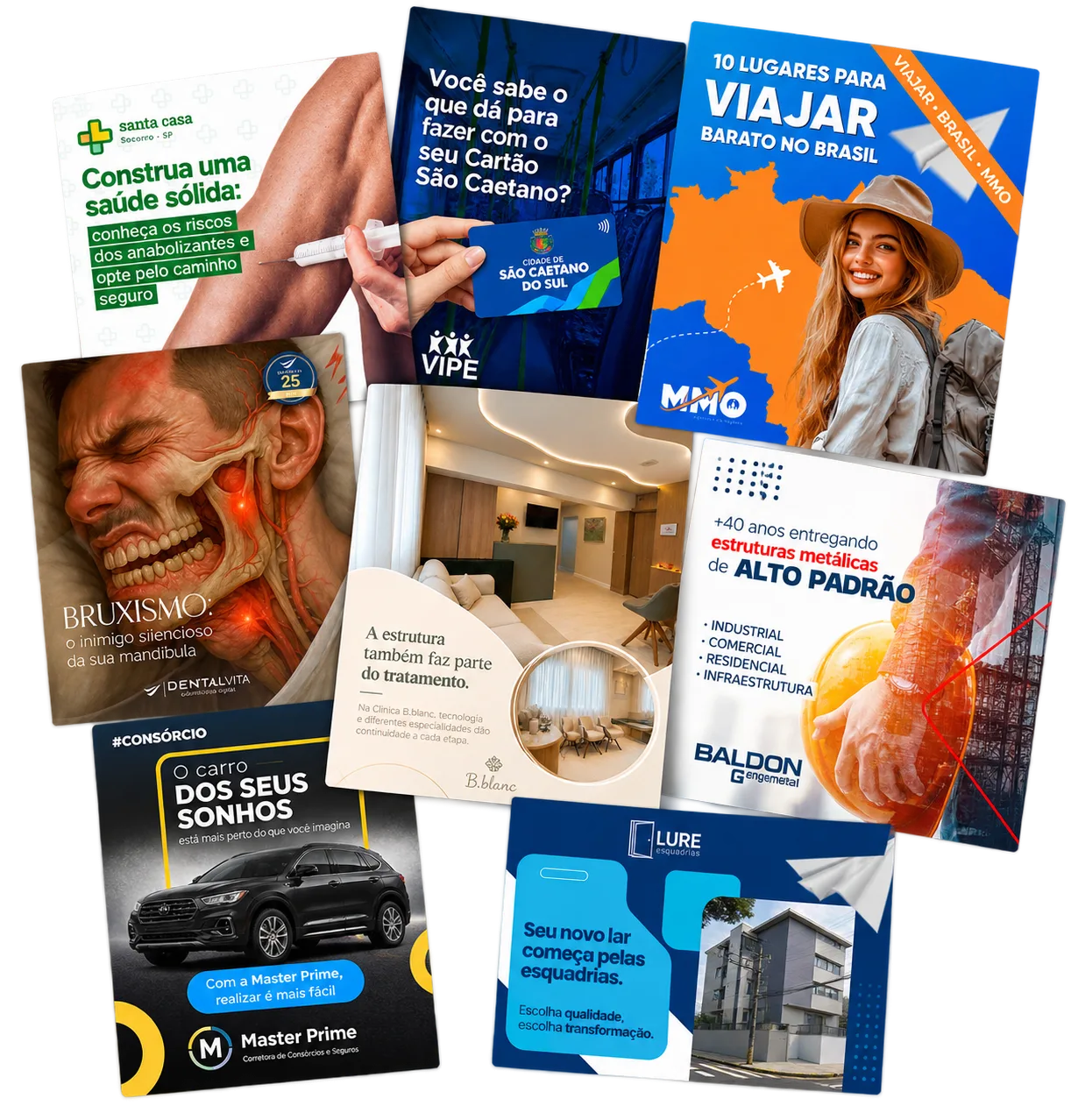 posts produzidos pela RCA para clientes de vários segmentos